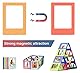 Bgfuni Magnetischer Mini-Bilderrahmen, 10 Stück Magnetische Fotorahmen Kühlschrank, Bunt Set Bilderrahmen, Kühlschrank-Aufkleber, Kompatibel mit Polaroid Fujifilm Instax Mini 11/9/8 Bilderalbum (Bunt)