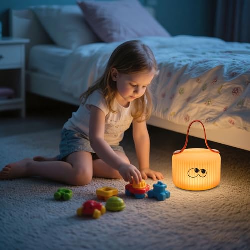 Image of Cute Lantern Night Lights for Children, Rechargeable Soft Light, Nursery Lamp, Bedrooms, Desks, and Lovely Gifts for Boys and Girls