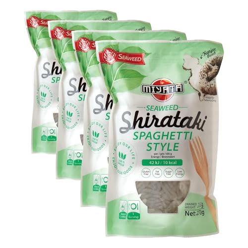 Miyata Shirataki, Espaguetis Algas - 270 g (Paquete de 4)