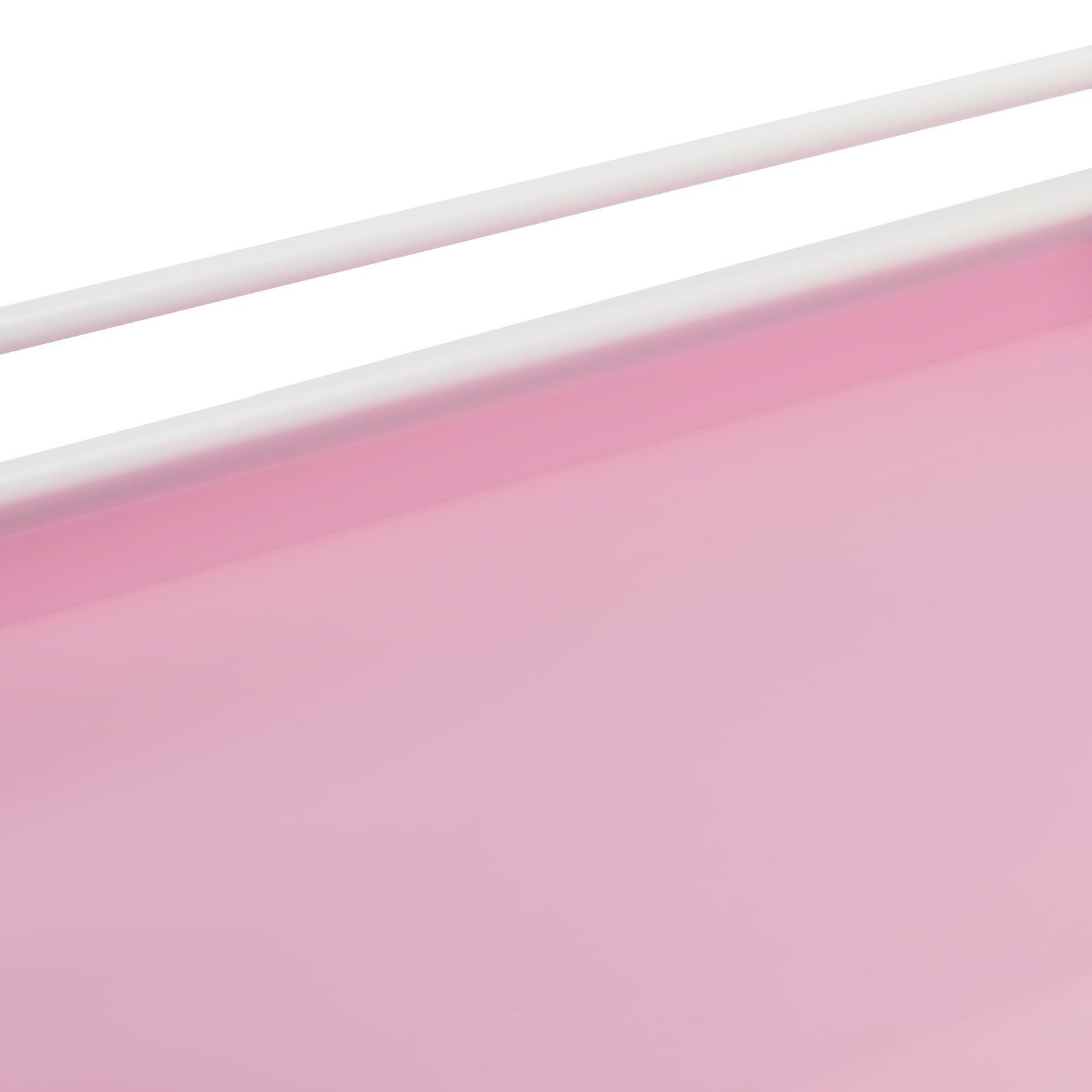 Carrito de salón Beauty con 3 estantes, cajón y cubo, carrito de almacenamiento enrollable para accesorios de belleza, salón de uñas, suministros de peluquería, color rosa y blanco, soporta 100 kg