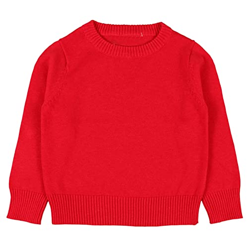 Toddler Kids Little Girl Boys Solid Color Basic Pullover Knit Sweater Girls Sweater Toddler Girl Fall Winter Clothes