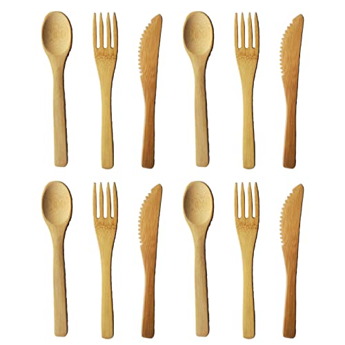 Bamboo Utensils Set for Travel and Picnic Use