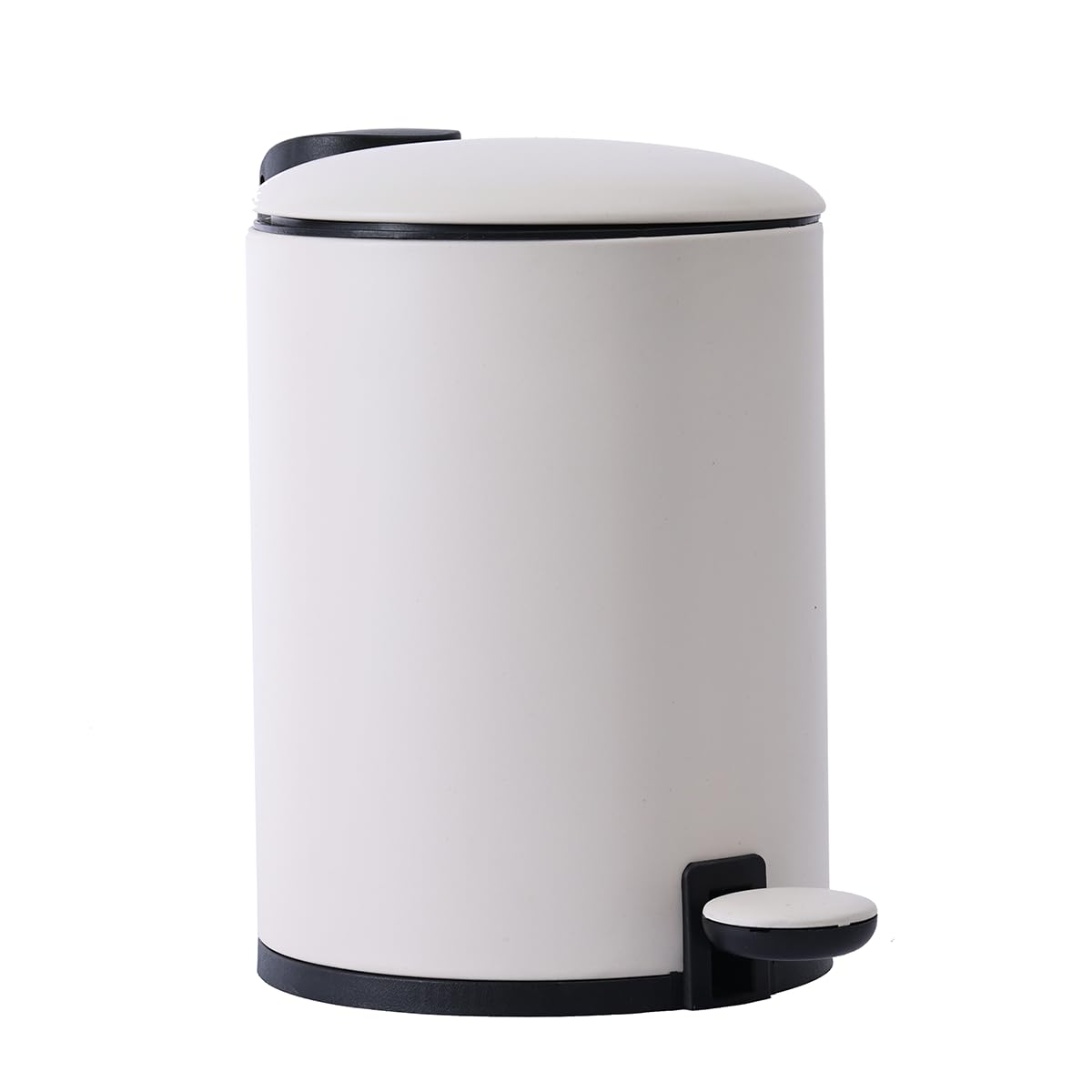 VaguePedal Bin with Soft Closing Lid, White, 12 Liter Capacity, 13-1445