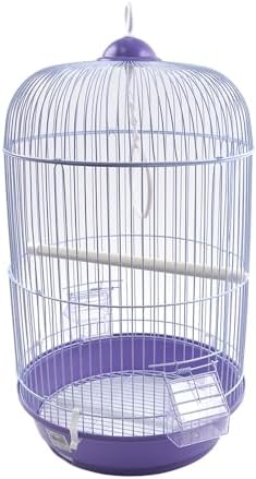 Jaula Alta Redonda para Canarios y Aves Pequeñas 53 cm Estructura...