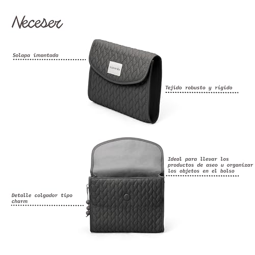 Suavinex, Beauty Case Neonato In Stoffa, Chiusura Con Patta E Magnete, Impermeabile, Per Gli Accessori Per La Toilette Del Bimbo, Pratico E Comodo, Facile Da Pulire, Rosa - 4