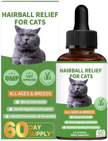 Hairball Treatment for Cats - Cat Hairball Remedy - Supports Skin...