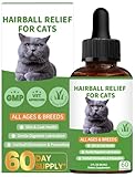 Hairball Treatment for Cats - Cat Hairball Remedy - Supports Skin & Coat, Digestion, Cat Furball Treatment, Helps Eliminate and Prevent Hairballs for Indoor Cats and Kittens(Cat Grass Flavor)