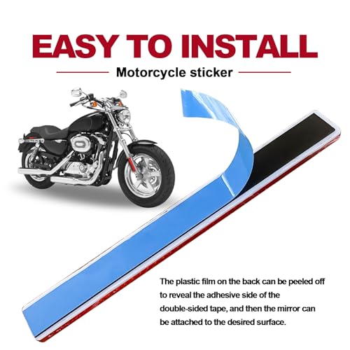 Image of 2 PCS Stick-On Smoked Saddlebag Reflector, Spoke Red Reflective Front Lower Legs of Harley, Night Visibility Reflectors for Cars, Trailer, Motorcycle, Trucks, Boat, Bicycle