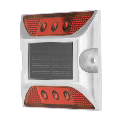 Baliza Solar LED Roja de Aluminio Fundido para Entrada de Garaje 3