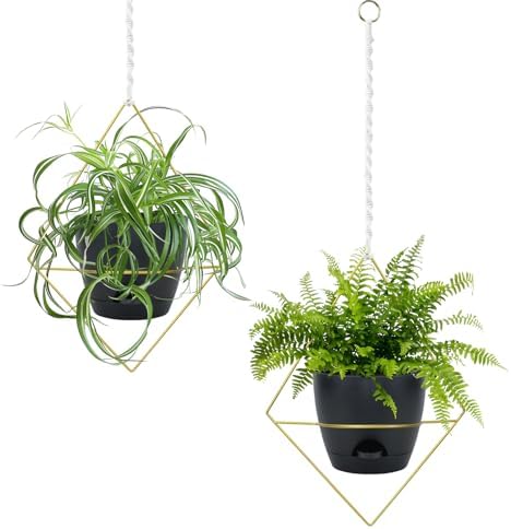 Hanging Planters for Indoor Plants, 2 Set Self Watering Hanging F...