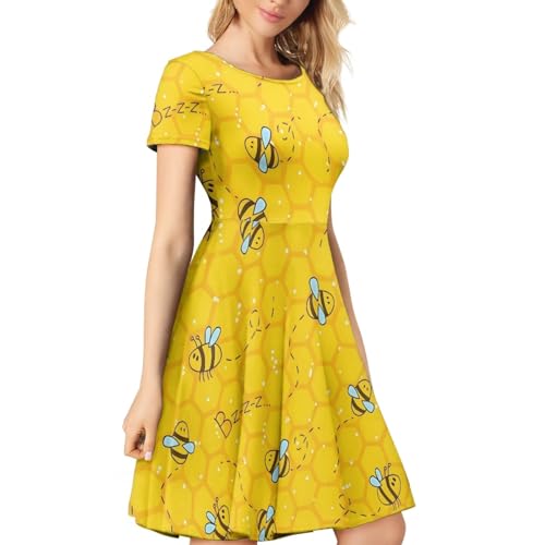 Image of Forchrinse Native Aztec Style Black White Geometric Women's Midi Dress Casual Long Dress Round Neck Swing Dress