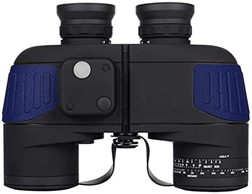 QTANZIQI Telescopio portátil, telescopio monocular, binoculares 10X50 para Adultos Binoculares Impermeables a Prueba de Niebla con brújula telémetro Lente Prisma BAK4 para Deportes acuáticos,