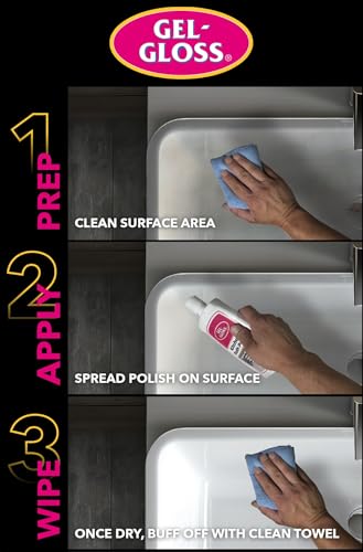 Industries GG-1 Gel-Gloss Kitchen and Bath Polish, 16 Fl. Oz, White