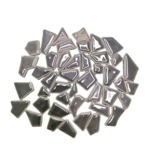 Baldosas para mosaicos 70 piezas de mosaicos porcelana 80 g, 1-2,5 cm, 0,4 mm grosor, piedras cerámicas, material for manualidades(Deep grey)