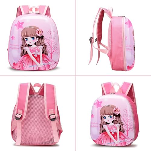 Image of BabyMoon Eggshell Multipurpose Kids Backpack | Children's School Bag for Boys & Girl's | Kids Travel Backpack | Princess Pink