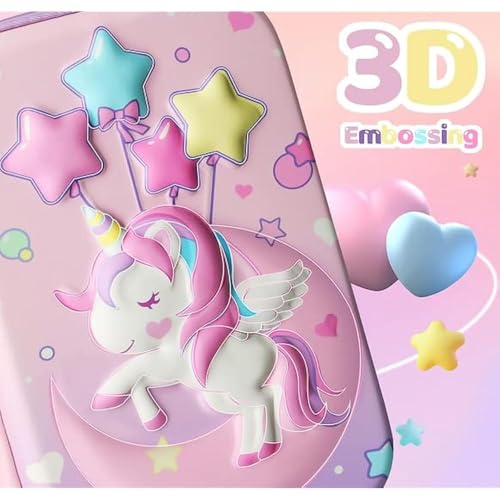 Image of M2K HUB Pencil Pouch for Kids, Compass School Pouch Premium Stylish Pen Holder Pouch Stationery Box Bag (Multicolor) (Pink Pencil Pouch)