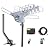 McDuory Outdoor 150 Miles Digital TV Antenna 360 Degree Rotation Amplified HDTV Antenna -Support 2 TVs-UHF/VHF/1080P/4K - Infrared Remote - 40 feet RG6 Cable and Mounting Pole Included