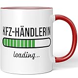 JUNIWORDS Tasse, Kfz-Händlerin loading, Rot (6202875)