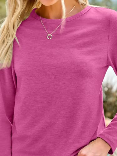 Image of AUTOMET Women's Long Sleeve Crewneck Shirts Casual Basic Tops