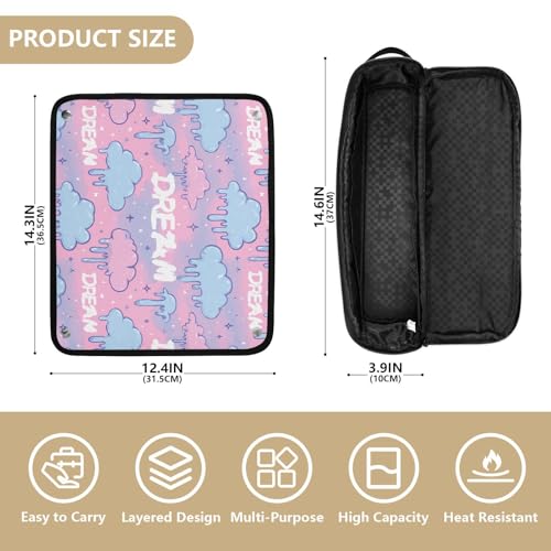 Bolso organizador de viaje para herramientas de cabello Dream Cloud con diseño 2 en 1, resistente al calor, para planchas, rizadores y secadores miniatura 4