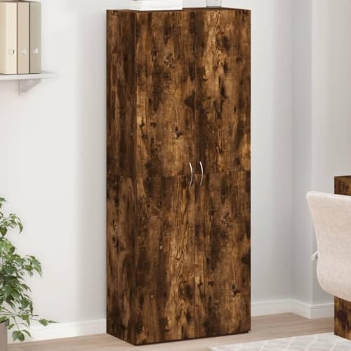 Générique Armoire de classement chêne fumé 60x32x153 cm Bois d'ingénierie,Meubles, Armoires & Meubles de Rangement, Classeur à tiroirs, Brun (Poids...