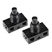 uxcell Inline Foot Pedal Push Button Switch, UFO Type Lamp Lighting Foot Control Latching ON/Off Footswitch Black 2 Pcs