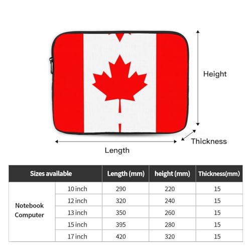 Canadian Flag Laptop Sleeve Case 15 Inch Suitable For Notebook Computer Tablet Traveling Carrying Simple Case4