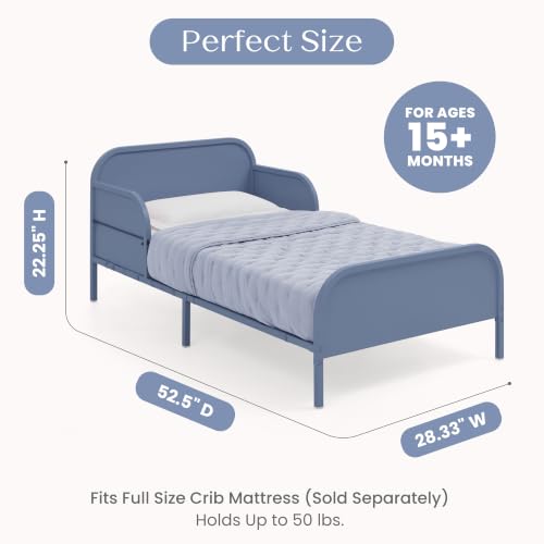 Delta Children Magic Magnet Toddler Bed with Book Storage, Denim Blue - image 3