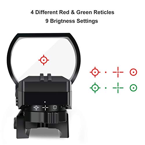 Feyachi 223 5.56 Laser Bore Sight With Reflex Sight Red & Green Dot Gun Sight With 45 Degree Rail Mount #TOP2
