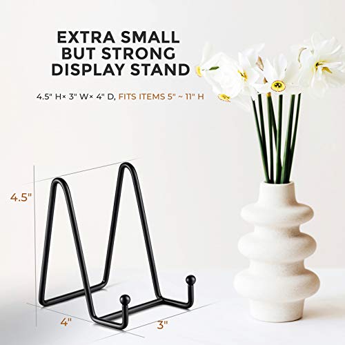 Image of TR-LIFE Plate Stands for Display - 4.5 Inch Holder + Metal Frame Stand for Picture, Decorative Plate, Book, Photo Easel (2 Pack)
