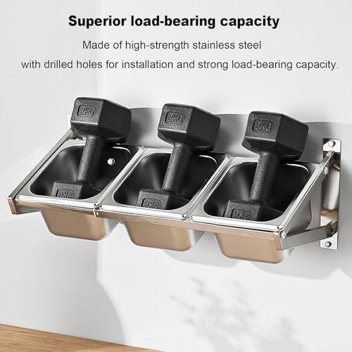 Especiero de pared de acero inoxidable con 7 recipientes gastro para organizar tu cocina 7