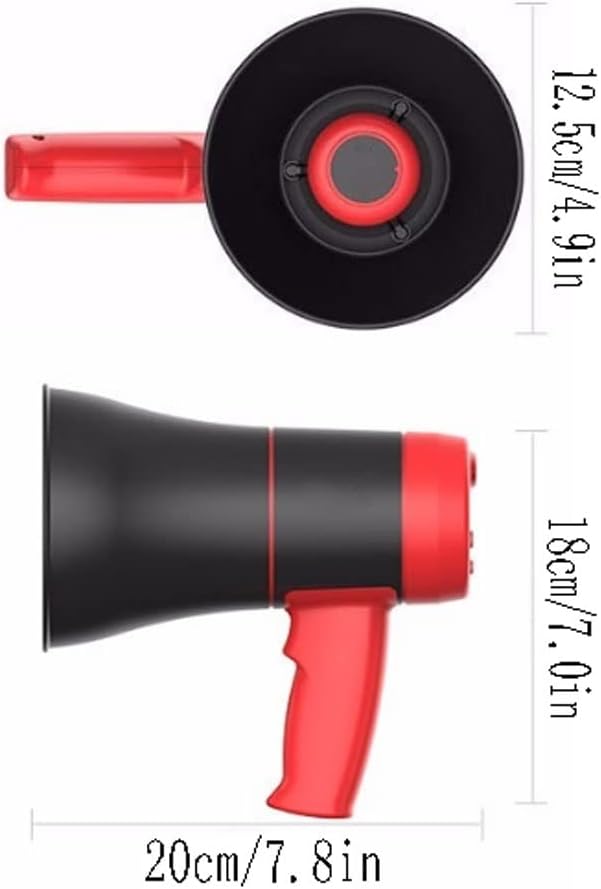 Megaphone Portable Megaphone Handheld Speaker, 30W Bullhorn Speaker,Adjustable Volume Control Outdoor Voice for Police & Cheerleading Bullhorn Amplifiers