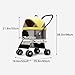 ZXDRYBHD Cat Stroller, Dog Stroller, Pet Stroller, Foldable Carrier Strolling Cart, for Medium Small Dogs Cats, with Safety Tether(Yellow)