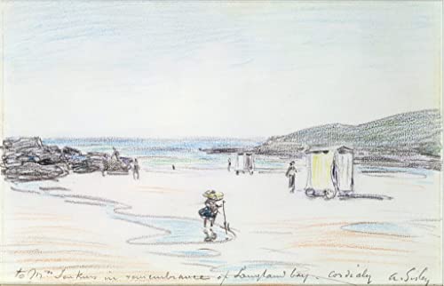 Toile Murale Salon Baie de Langland Alfred Sisley pour Habiller un Mur Vide 60x90