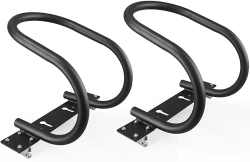 YHXCUIER Heavy-Duty Steel 7 E-Track Motorcycle Wheel Chock Adjustable Front Tire Stop for E-Track & X-Track Systems for Trailer & Cargo Transport Use (2 Pack)