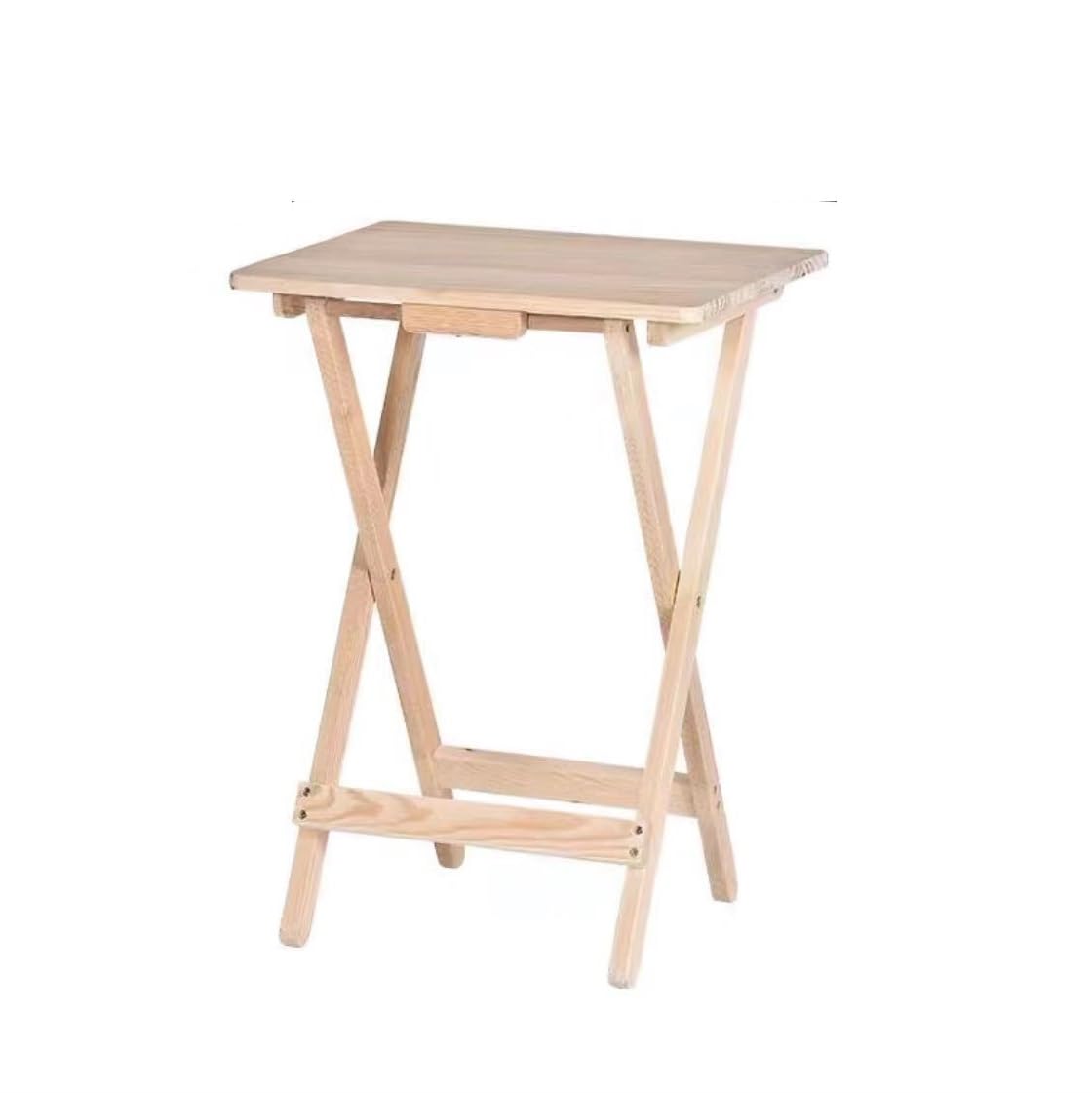 Mr.Gadget's Solutions Natural Wooden Folding Snack Table for TV Side, Laptop, Coffee, Tea, Picnic Camping for Home & Parties
