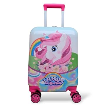 Mala Infantil Escolar/Viagem Com Giro 360º Skeet Resistente Unicornio