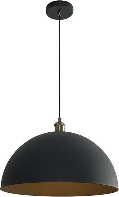 Black Wired Pendant Lamp - Large