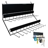 Century Drill & Tool, 2-tier pegboard rack space saver #03198 – perfect for garage organization, store garden equipment and tools, hanging crafts & jewelry, retail, product display (1 Pack)
