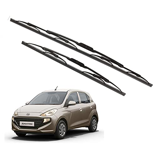 Image of Kylo Windshield Wiper For New Santro / Conventional And Traditional Metal Type Windshield Wiper Blades / Perfect Fitting Windshield Water Repellency Scratch Proof Cleaning Metal Wiper Blades