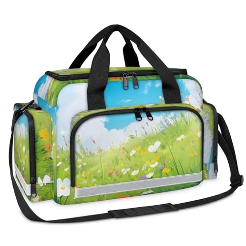 GzLeyigou First Aid Bags Empty, Dreamy Sunflower Emergency Bag First Aid Kit Multiple Compartment Kit Carrier On Call Trauma Bag For Paramedics Emergency Medical Supplies Kit