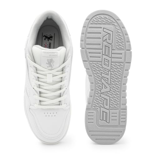 Image of Red Tape Low Cut Sneaker for Men in White Grey | Sneaker | White Grey | 10 UK