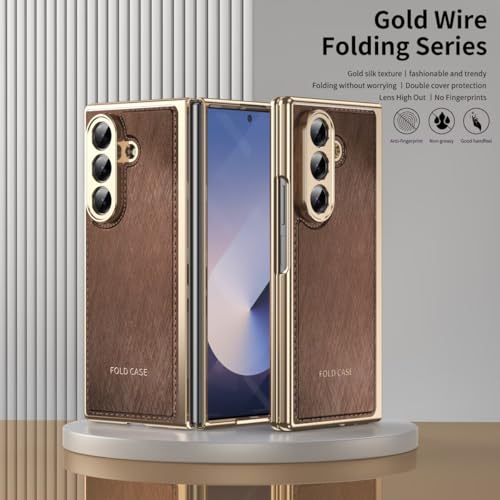 Coque Samsung Z Fold 7 luxe marron fine avec protection d'écran - 2
