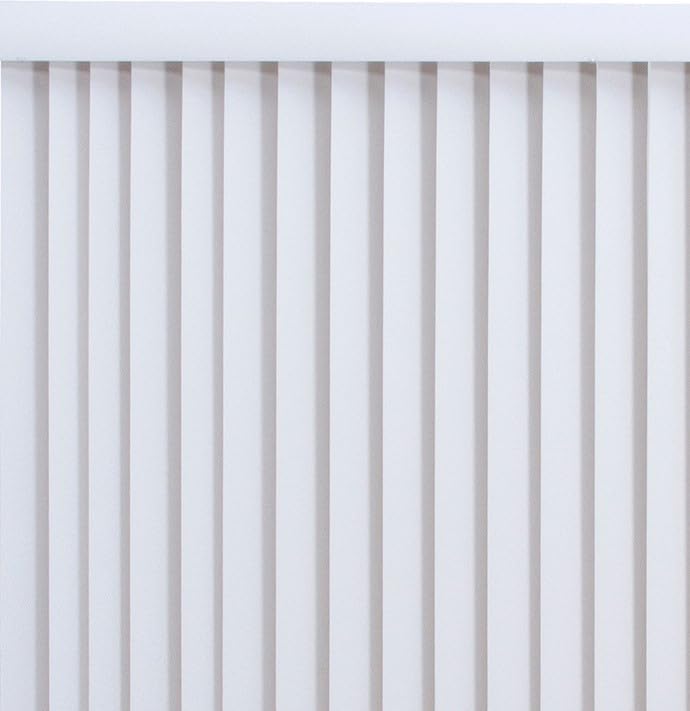 PowerSellerUSA Persianas verticales para puertas de patio, 78 pulgadas de ancho x 84 pulgadas de largo, sin cable, diseño de listones de vinilo