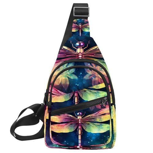 Mochila cruzada con correa ajustable riñonera de running multicolor
