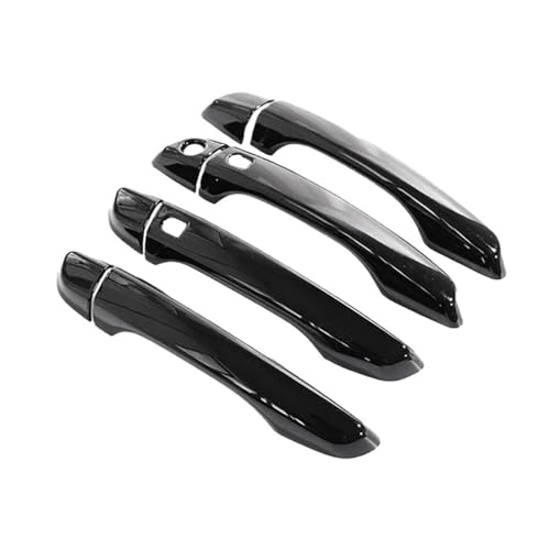 IBNBRO Car Door Handle Cover For Citroen Berlingo K9 2019-2024 & Peugeot Partner, ABS Chrome Plastic, Black, Modern Style, Pull Handle, Scratch Protection