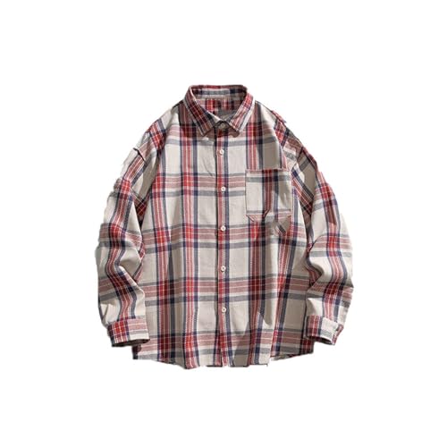Chemises d'automne hommes vintage vêtement décontracté manches longues style rétro