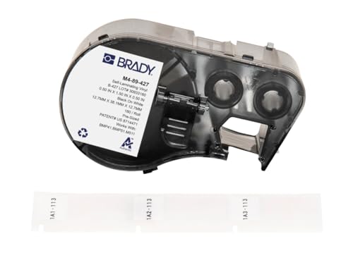 Etiquetas autolaminadas Brady con película transparente para un marcaje de cables legible