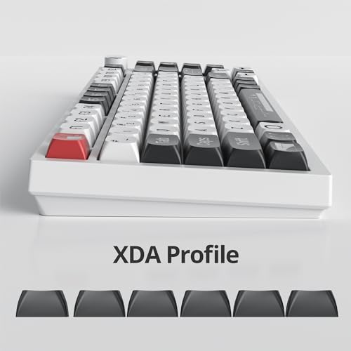 Image of PBT Keycaps XDA Profile Black & White Custom Keycaps Set for 61 /64 /68 /84 /87 /100 /104 MX Switches Mechanical Keyboard