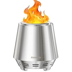 FANHAO Brasero Exteriores, Brasero sin Humo SUS304...: CALOR INIGUALABLE Y TIEMPO DE COMBUSTIÓN PROLONGADO: Disfruta de un calor intenso y tiempos de combustión prolongados con esta potente y compacta chimenea de sobremesa. Diseñada meticulosamente para una eficiencia superior, ofrece temperaturas más al...